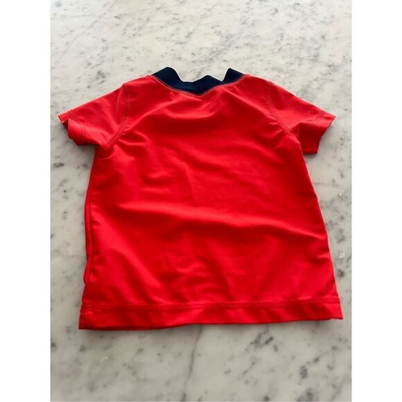 Carters boys rash guard swim top sz 9 Months short sleeve red white blue patriot - Picture 3 of 3